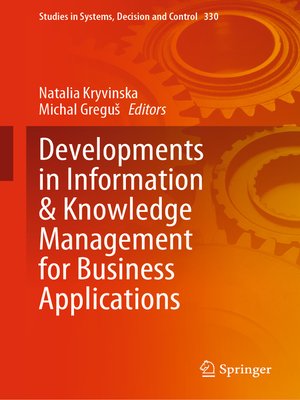 cover image of Developments in Information & Knowledge Management for Business Applications